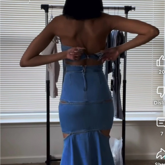 Fashion Nova Blue Maxi Denim dress - Picture 5 of 6